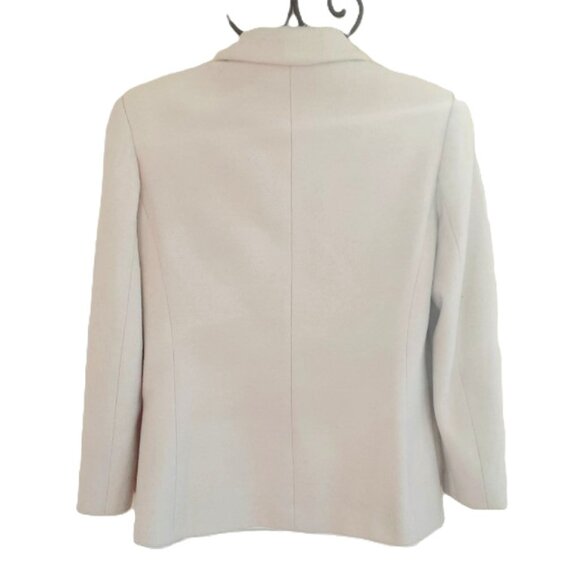 Vintage Casual Corner Wool Cashmere Oatmeal Coat 2P - Picture 4 of 7